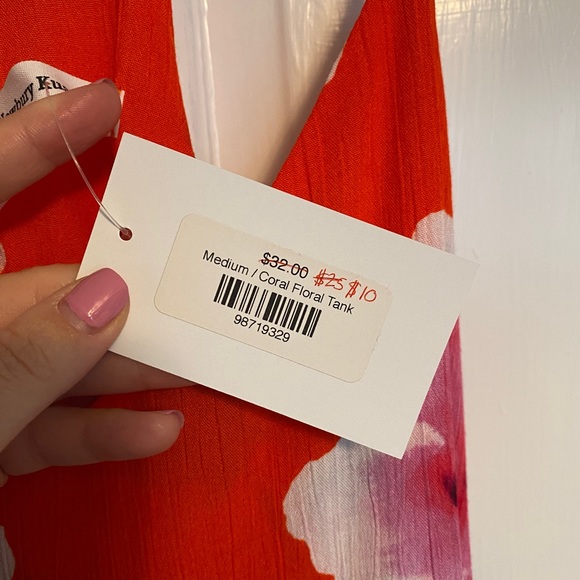 NWT Bright Floral Spaghetti Tank - Size Medium - Picture 2 of 6